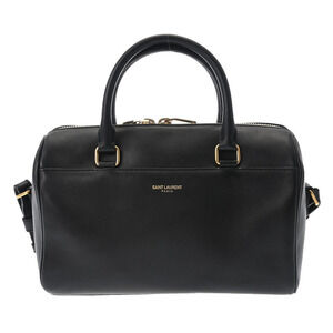 SAINT LAURENT Baby Duffle Bag Black Leather
